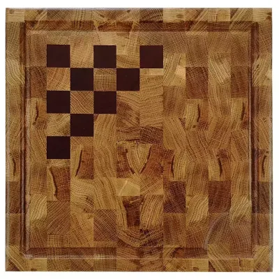 Skærebræt af eg 133  - Eg med mønster af purple hearth i tern.