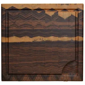 Skærebræt af wenge 226 med saftrand og reservoir 36 x 38 cm.