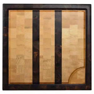 Skærebræt stribet 229 ahorn og valnød 39 x 40 cm.