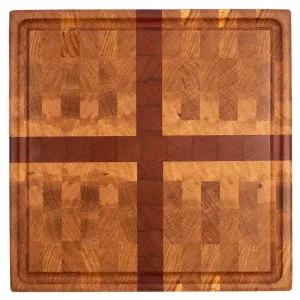 Skærebræt stribet 247 eg og mahogni 40 x 43 cm.