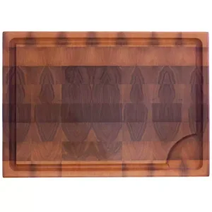 Skærebræt af valnød 249 i valnød med saftrand. Lavet i endetræ.