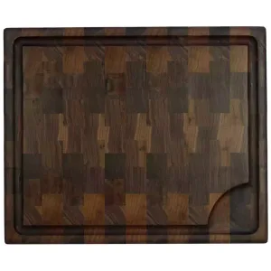 Skærebræt af valnød 253 i valnød med saftrand. Lavet i endetræ.