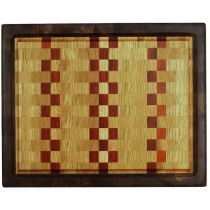 Skærebræt stribet 284 blandet træsorter 34 x 43 cm.