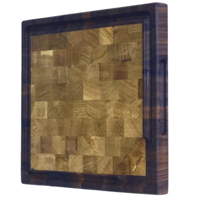 Skærebræt 477 med 2 træsorter - 36x40 - Side