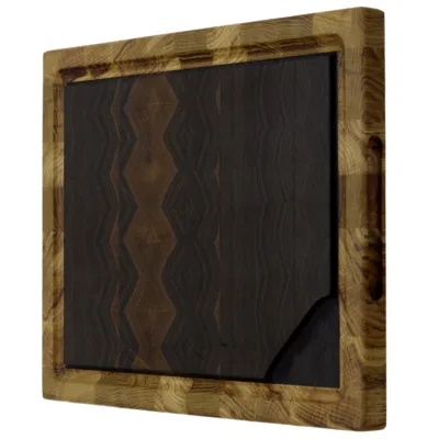 Skærebræt 479 med 2 træsorter - 37x46 - Side