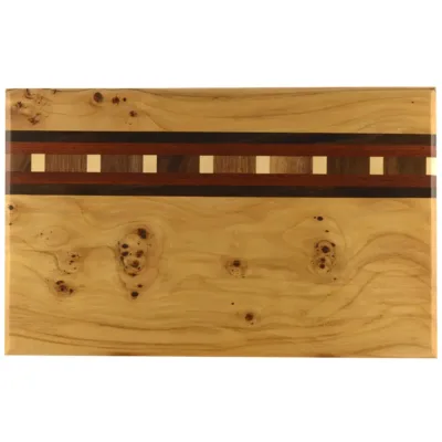 Serverings brat 155 - 240x390x17- Poppel, røget eg, paduak, valnød og ahorn