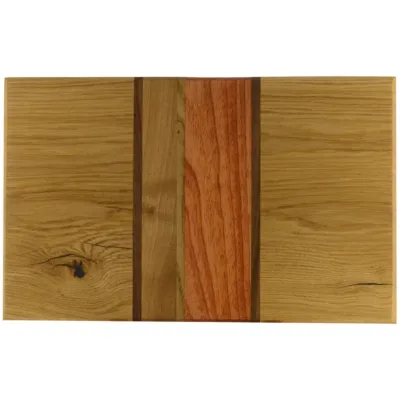 Serverings bræt nr. 195 - 30x48x13 af eg, valnød, ahorn og paduak