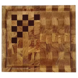 Skærebræt af eg med nister af purple hearth - 39x42